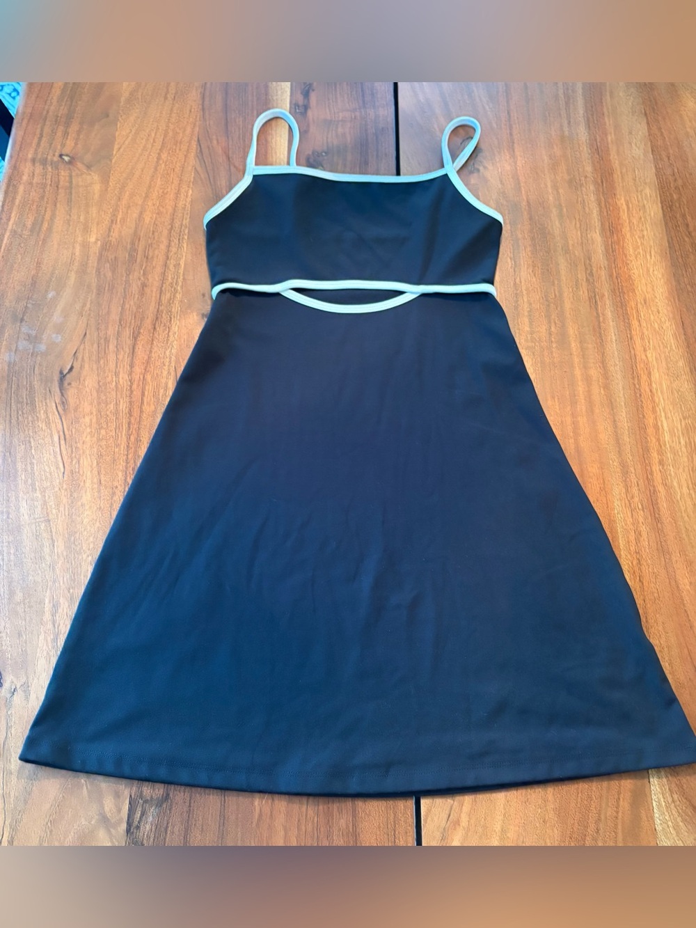 wild fable Black Mini Dress with Cream Trim athletic style size small